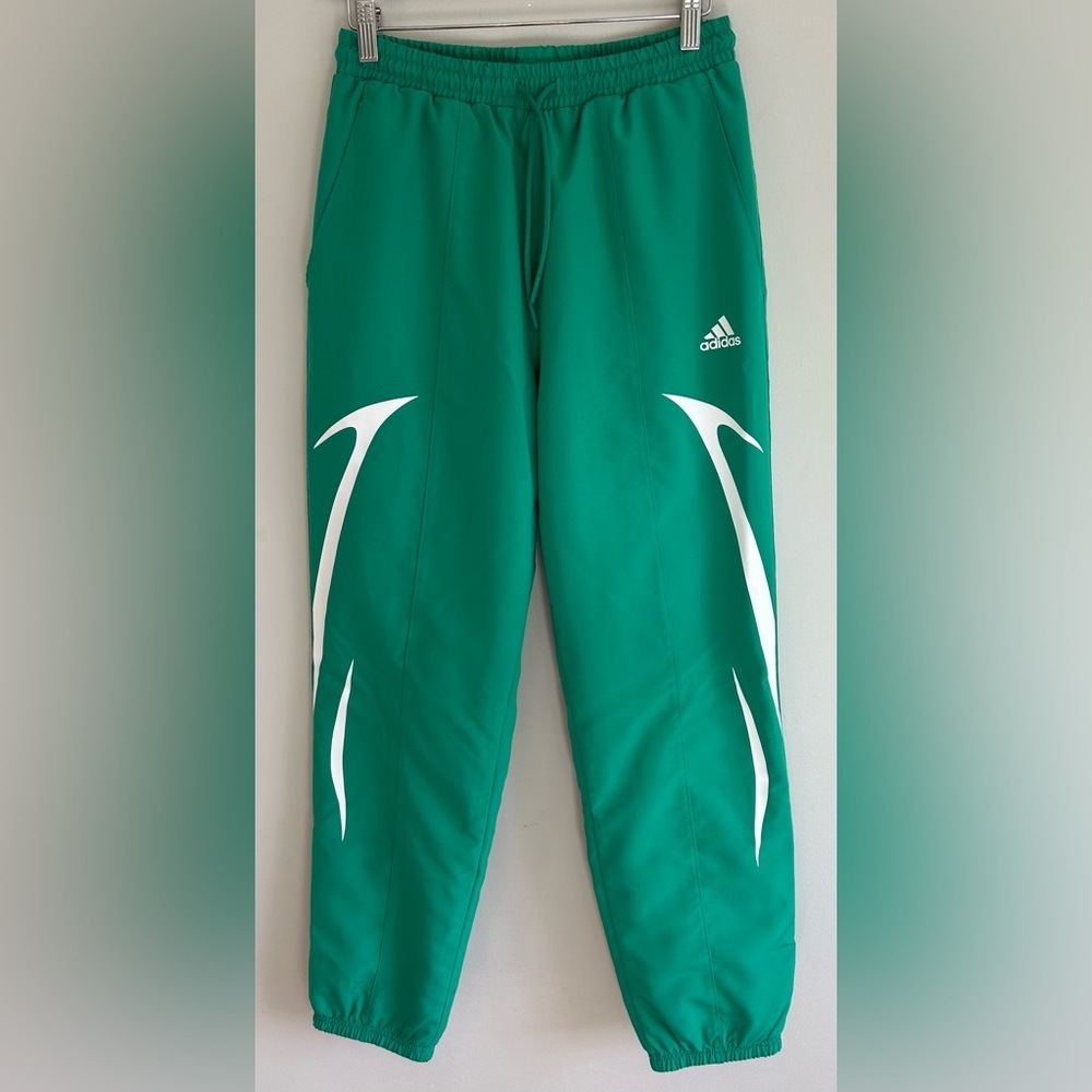 Adidas Mens Green Winter Athletic Pants - Size Small Like New Condition